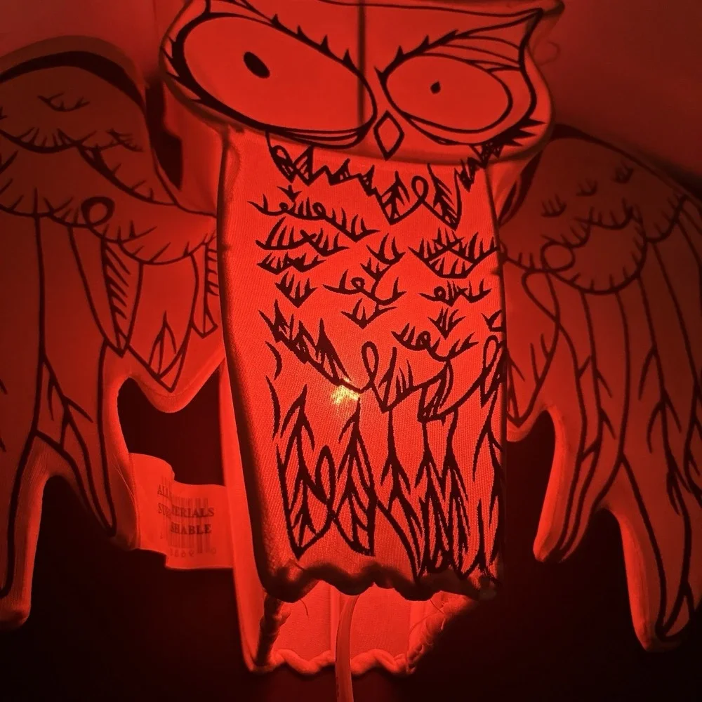 Vintage TRENDMASTERS RARE‎ Owl Hanging Lantern Pink Light 1980s Scary